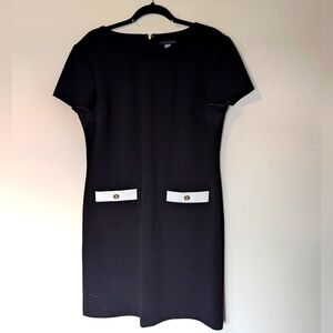 Tommy Hilfiger Black and White Short Sleeved Dress Size 14